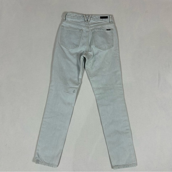 Volcom Brand Jeans Skinny Fit Button Fly Women’s 24 High Rise Light Wash Denim - Picture 3 of 13